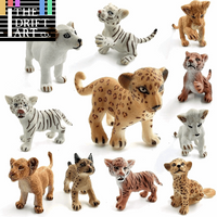 1pc Simulation mini Lion Tiger Lynx Animal Miniature Art Toy Figure Doll - Action Figure -  - The Drift Art Co.