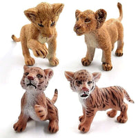 1pc Simulation mini Lion Tiger Lynx Animal Miniature Art Toy Figure Doll - Action Figure -  - The Drift Art Co.