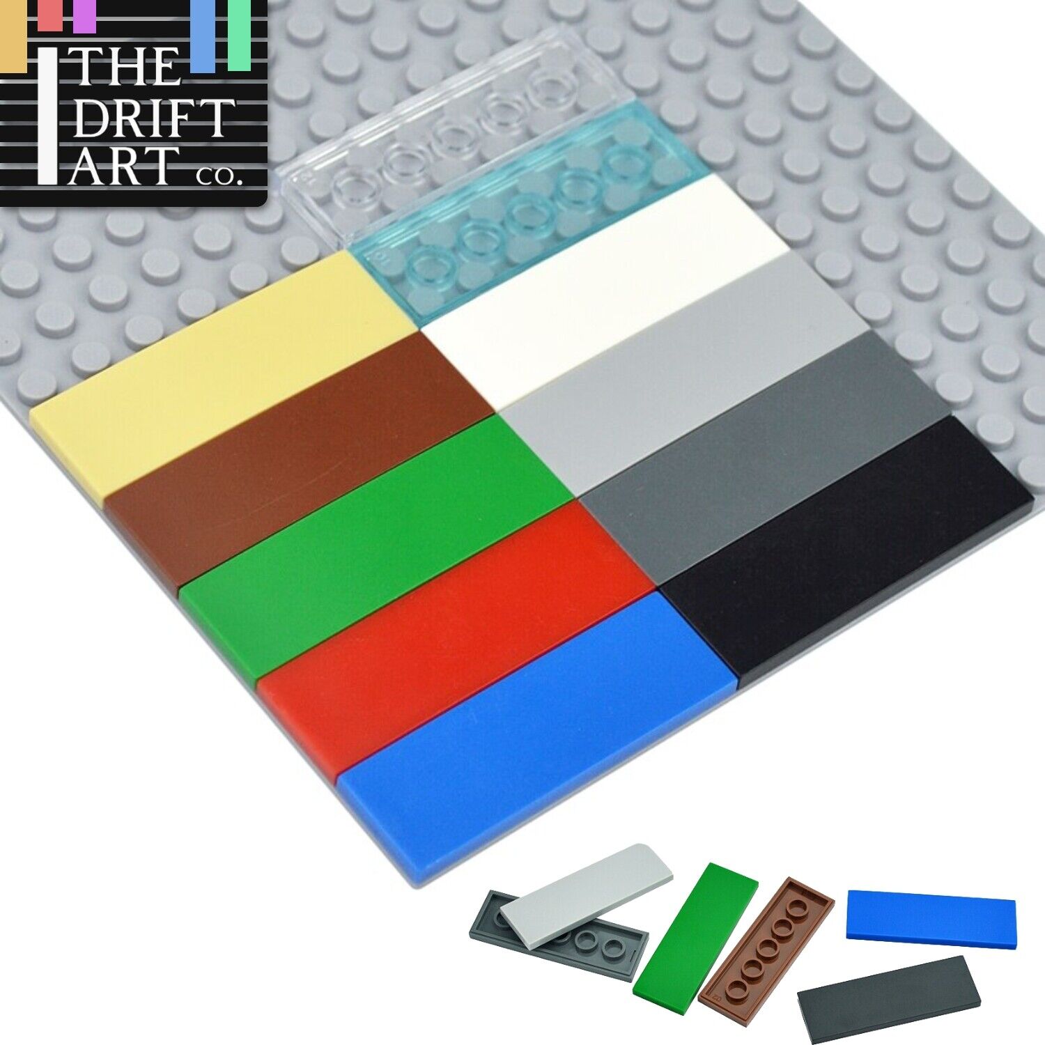 30pcs Smooth Thin Flat Tile 2x6 69729 Building Block Brick Toy DIY - Many colors -  - The Drift Art Co.