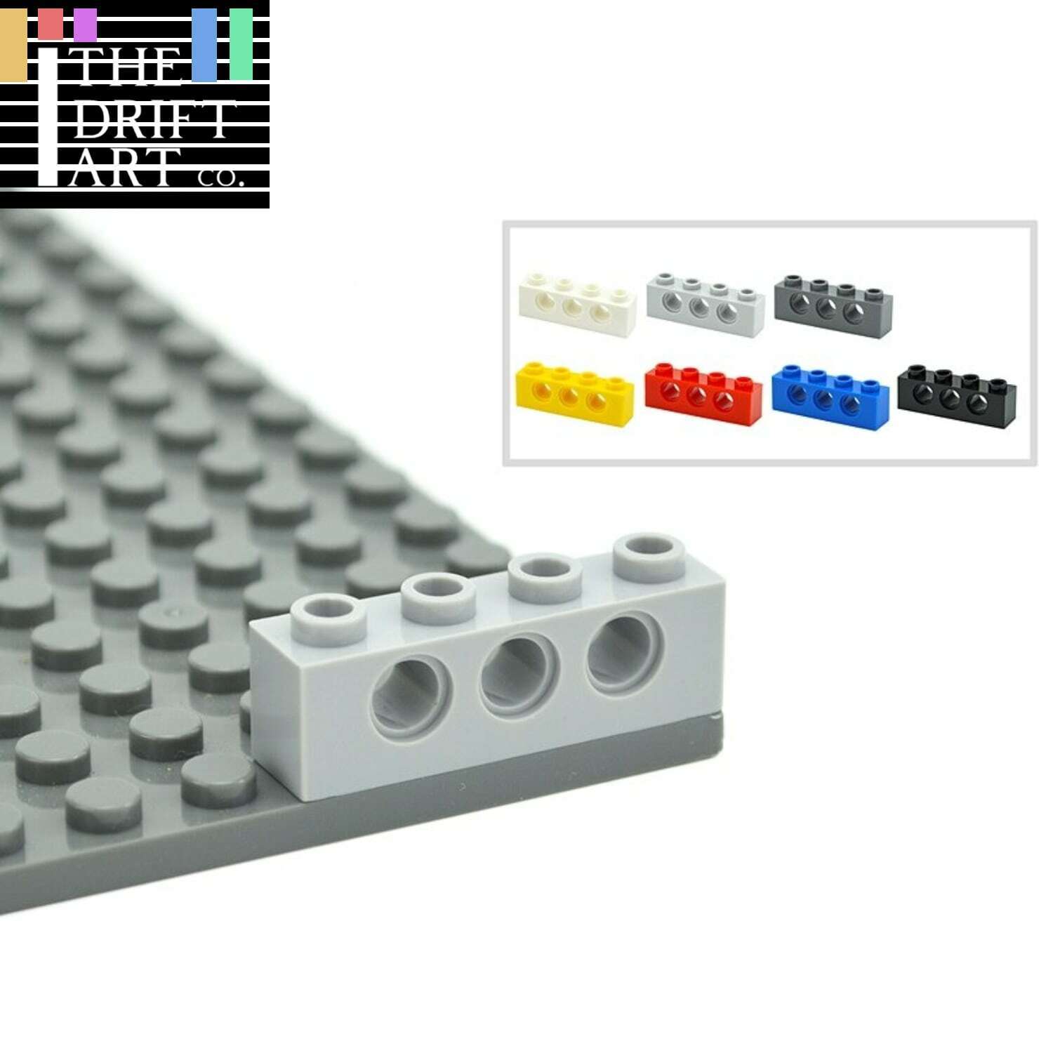 20pc Technic Part for 1x4 w/ 3 Hole 3701 Perforated Beam for LEGO Building Block | The Drift Art Co. 1