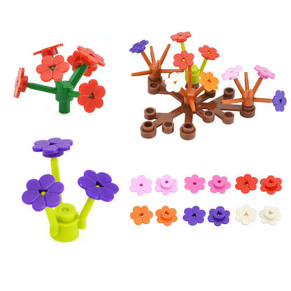 City House Plant Flower Parts for Lego Sets 3742 19119 Building Blocks Sets DIY