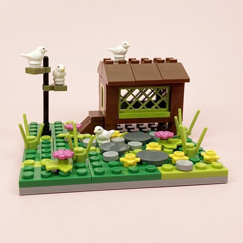 Chicken kennel Pigpen Animal Garden Plant for Lego Sets Building Blocks Sets DIY