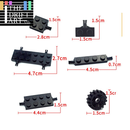 Cars Wheel Shaft Plate City Classic Racing for Lego Kit Building Blocks Set DIY