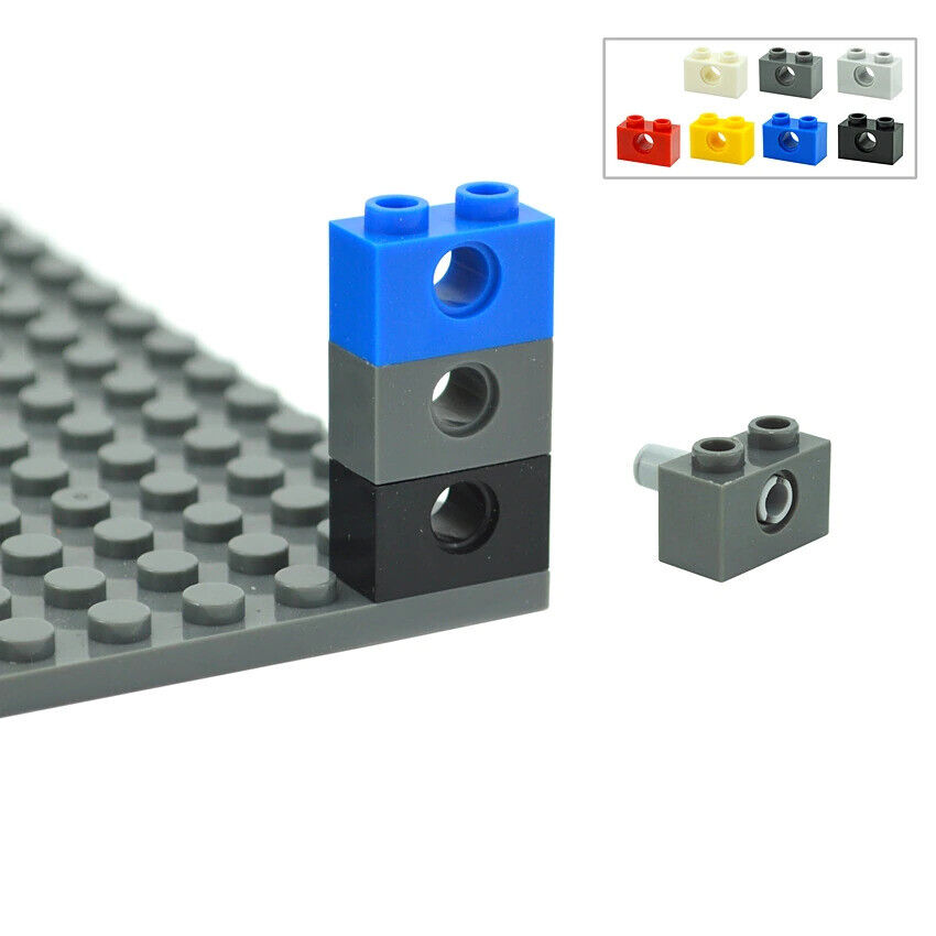 30pc Technic Parts 1x2 w/ 1 Hole 3700 Perforated  for LEGO Building Block Set