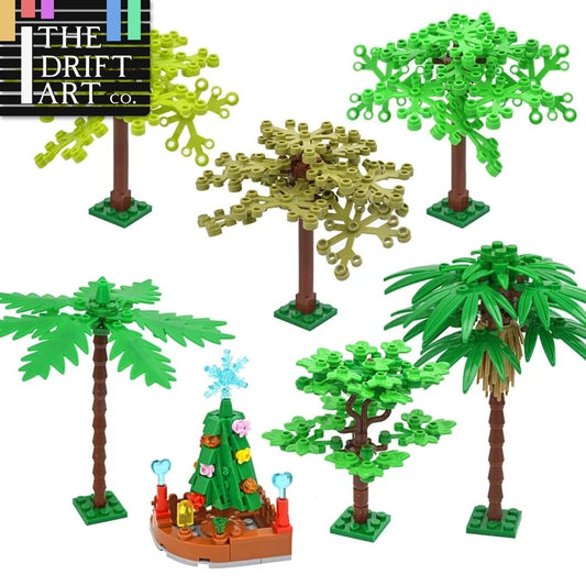 Forest Parts Trunk Palm Pine Grass Parts for Lego Sets Building Blocks Sets DIY