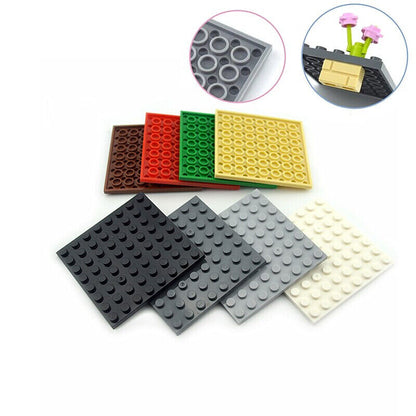 Building Blocks Dots base plates & Pillars DIY - 8x8 10pcs - 8 Colors