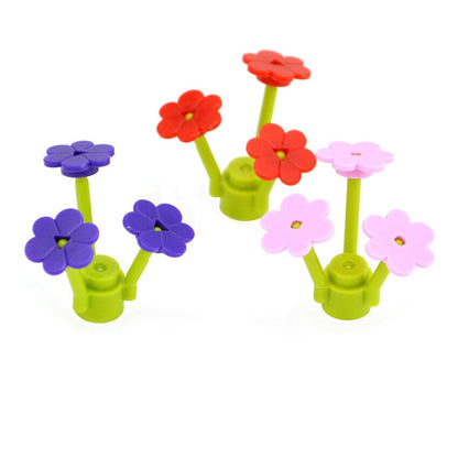 City House Plant Flower Parts for Lego Sets 3742 19119 Building Blocks Sets DIY