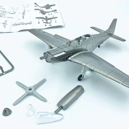 1/48 Scale 4D US P-51D Mustang Fighter Aircraft Plane Assembly Kit Model Art Toy - The Drift Art Co.