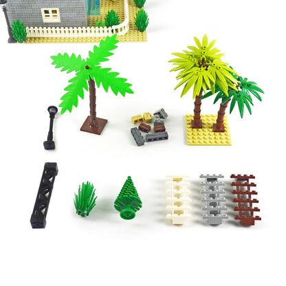 City Parts for LEGO Kits Bush Flower Grass Tree bricks Building Blocks Sets DIY