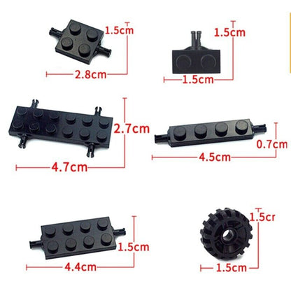 Cars Wheel Shaft Plate City Classic Racing for Lego Kit Building Blocks Set DIY