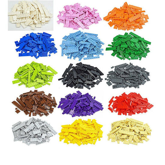 100pcs 11 Size Mixed 15 Color Thin Building Blocks Bricks Toy DIY - Many colors!