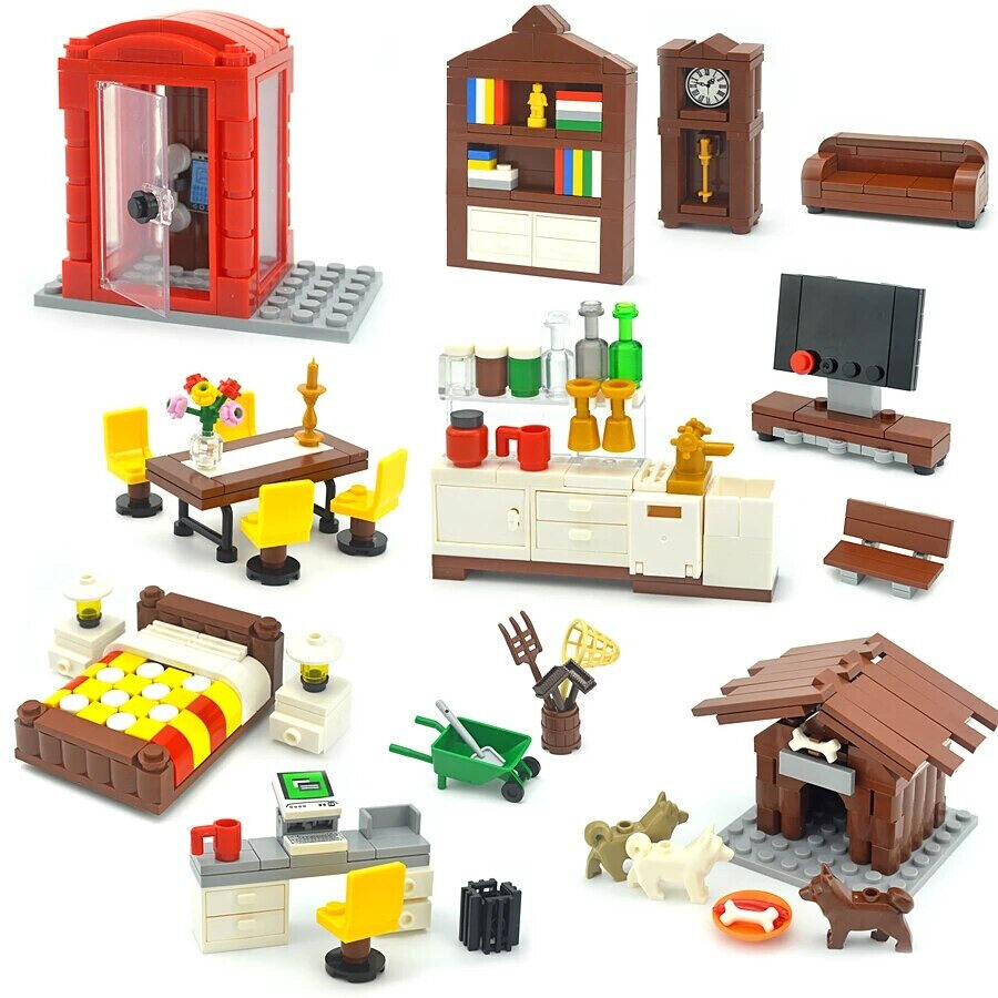 City Food Fruit Trees Box Flower Parts for Lego Sets Building Blocks Sets DIY