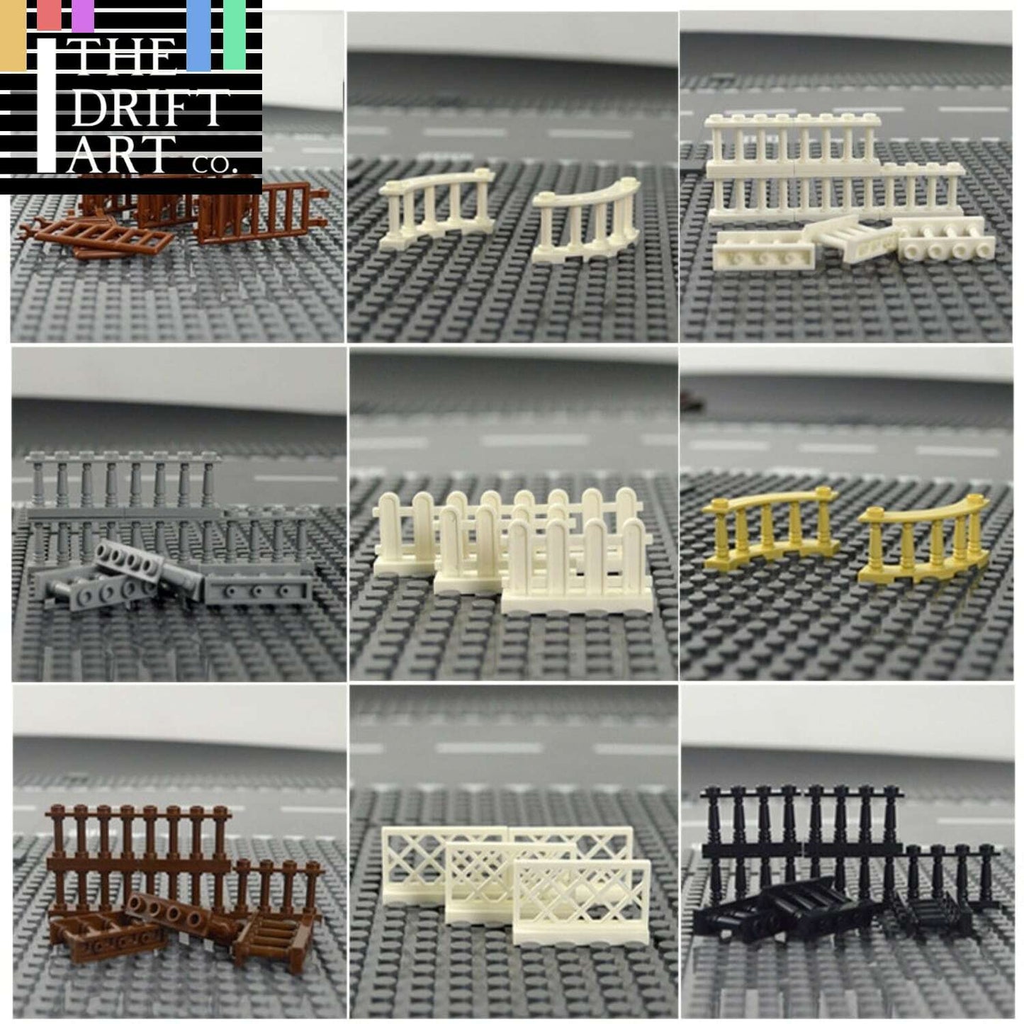 City Parts for LEGO Kits House Fence Wall Stairs Pillar Building Blocks Sets DIY