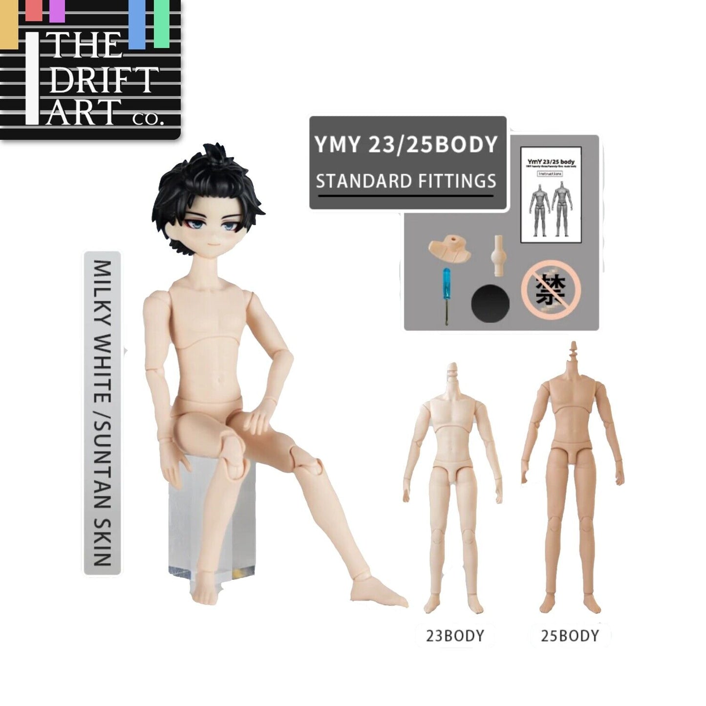 Body - 23/25 YMY body suitable For GSC Head BJD OB Obitsu 11 22 23 Ymy Toy Doll