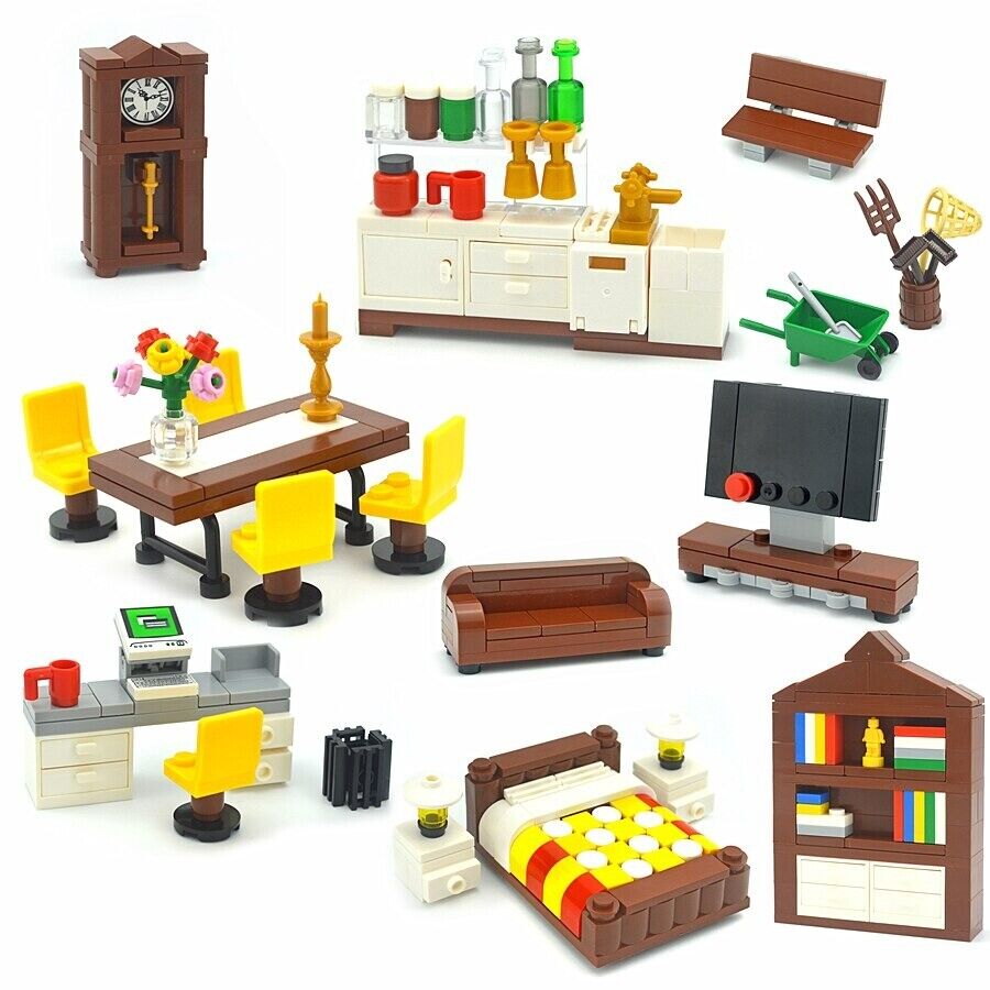 Christmas Tree Desk Dining Pool Table Sofa For Lego Sets Building Blocks Set DIY