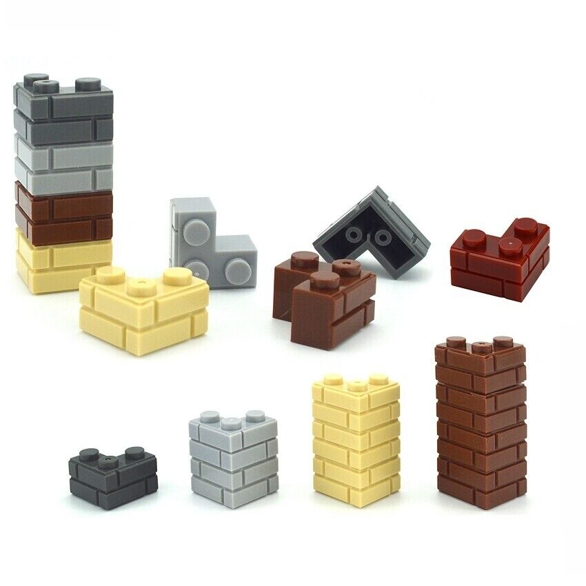 90pc 1x2 Dots SM3232 MOC Part for Lego Kit Corner Wall brick Building Blocks Set