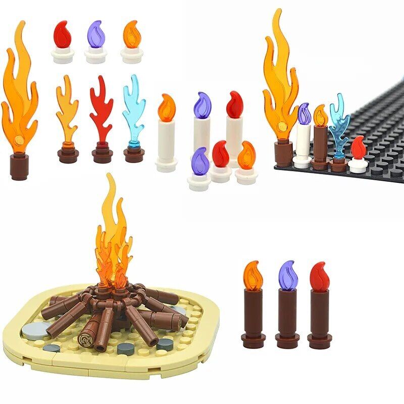 City Food Bonfire 7762 37775 Candle Flame part for Lego Sets Building Block Sets