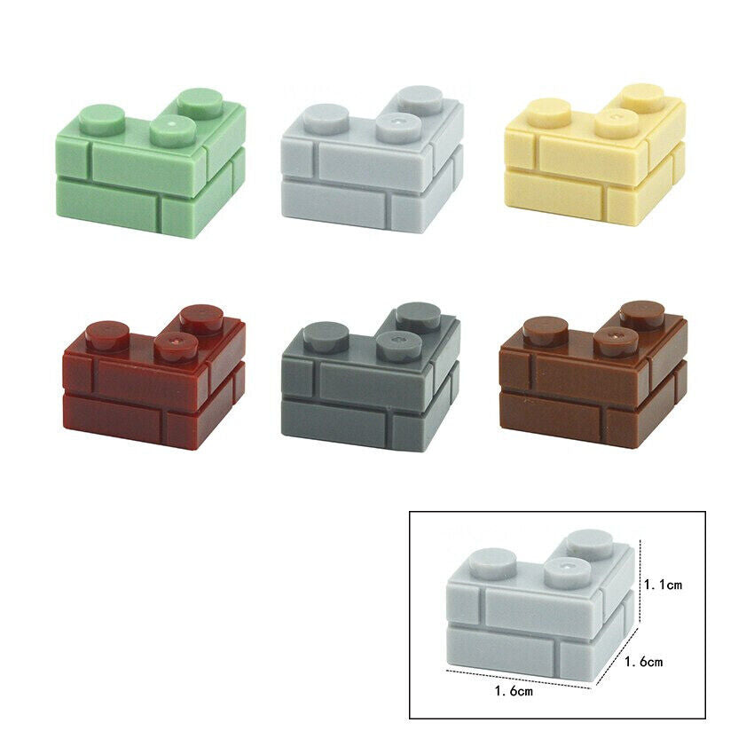 50pc MOC Part for Lego Kits 1x2 Dot SM323 Corner Wall bricks Building Blocks Set