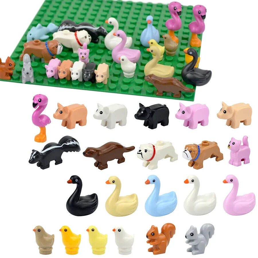 City Animal Building Blocks Duck Swan Cat Pig for LEGO Sets Building Blocks Sets