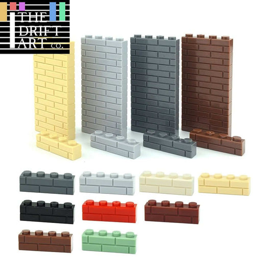 50pcs MOC Parts for Lego Kits 1x4 Dot 15533 Wall bricks Building Blocks Sets DIY