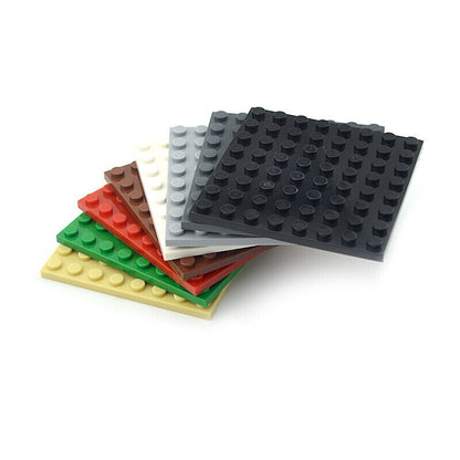 Building Blocks Dots base plates & Pillars DIY - 8x8 10pcs - 8 Colors