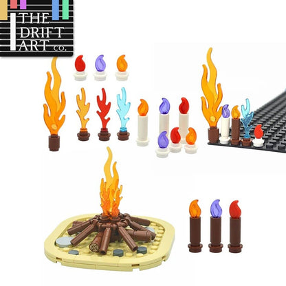 City Food Bonfire 7762 37775 Candle Flame part for Lego Sets Building Block Sets