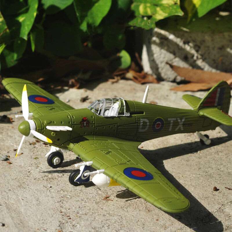 1pcs 1/48 Diecast War-II Hurricane Fighter Aircraft Plane Assembly Kit Model Toy - The Drift Art Co.