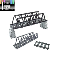 Bridge Tracks w/ Rock for LEGO Kit Train Building Blocks Sets DIY | The Drift Art Co. 1