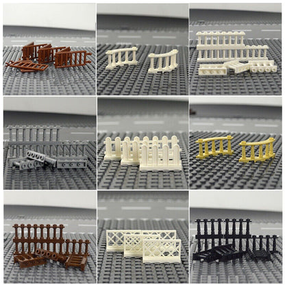 City Parts for LEGO Kits House Fence Wall Stairs Pillar Building Blocks Sets DIY