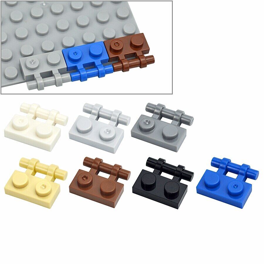 30pcs 2540 Mod 1x2 Plate w Handle for Lego Kits bricks Building Blocks Sets DIY