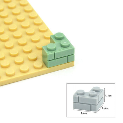 50pc MOC Part for Lego Kits 1x2 Dot SM323 Corner Wall bricks Building Blocks Set