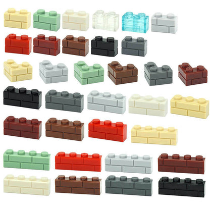 50pcs MOC Parts for Lego Kits 1x4 Dot 15533 Wall bricks Building Blocks Sets DIY