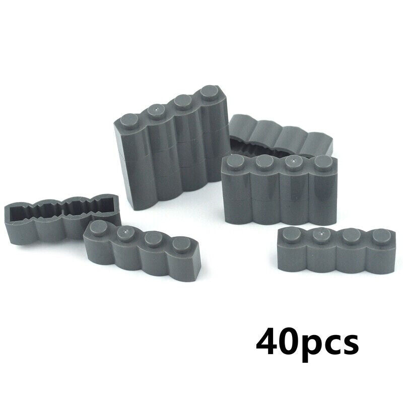 40-70pcs 30136 1x2 1x4 with Wave Parts for Lego Kits Bricks Building Block Sets