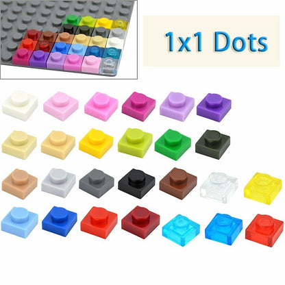 300pcs Thin 1x1 Dots 3024 DIY for Lego Kits Wall bricks Building Blocks Set