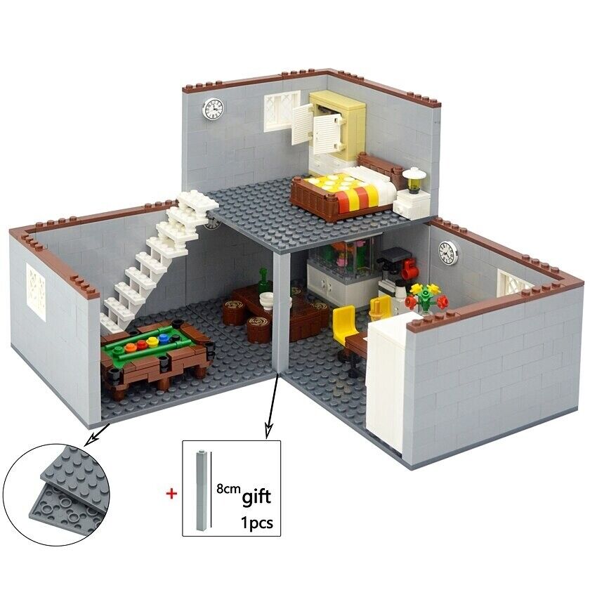 City House Bedroom Living Room Bathroom Parts for Lego Building Block Brick Sets