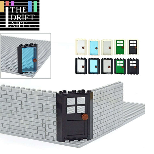 House City Windows 4x4x6 Doors 28327 Door Parts for Lego Building Block Sets DIY