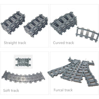City Rail Flexible Tracks for LEGO Kit Train Building Blocks Sets DIY - 20 Sets! | The Drift Art Co. 6