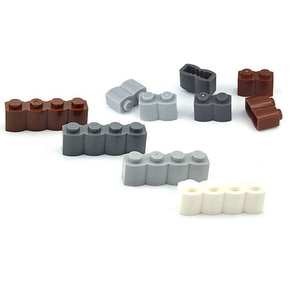 40-70pcs 30136 1x2 1x4 with Wave Parts for Lego Kits Bricks Building Block Sets