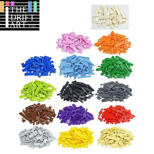 100pcs 11 Size Mixed 15 Color Thin Building Blocks Bricks Toy DIY - Many colors!