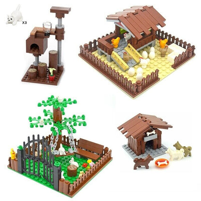 Chicken kennel Pigpen Animal Garden Plant for Lego Sets Building Blocks Sets DIY