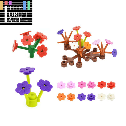 City House Plant Flower Parts for Lego Sets 3742 19119 Building Blocks Sets DIY