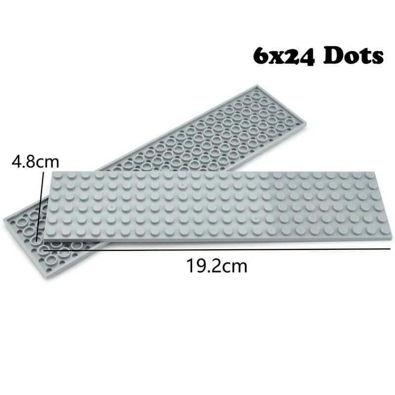 Building Blocks Dots base plates & Pillars DIY - (6x24) 4pcs - 3 Colors