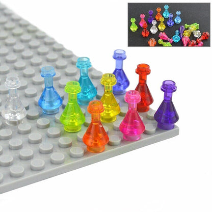 10pcs Bottles Pharmacy Flask 93549 for Lego MOC Building Blocks Brick Toy DIY