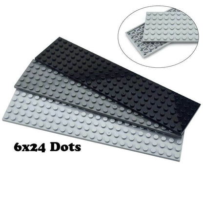 Building Blocks Dots base plates & Pillars DIY - (6x24) 4pcs - 3 Colors