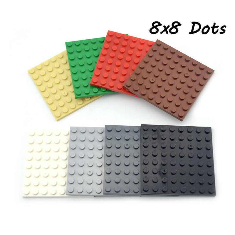 Building Blocks Dots base plates & Pillars DIY - 8x8 10pcs - 8 Colors