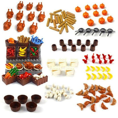 City Food Fruit Trees Box Flower Parts for Lego Sets Building Blocks Sets DIY