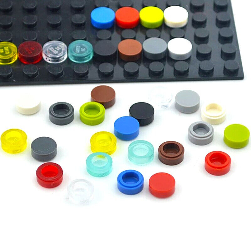 450pcs Round 1x1 Flat Studs 98138 for Lego MOC Building Blocks Brick Toy DIY