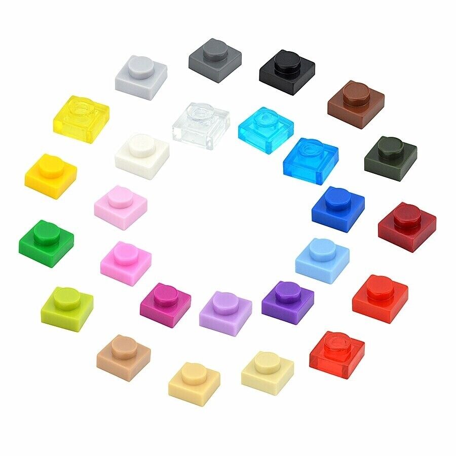 300pcs Thin 1x1 Dots 3024 DIY for Lego Kits Wall bricks Building Blocks Set