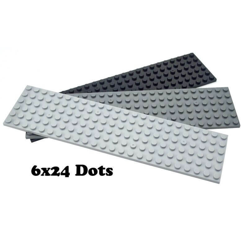 Building Blocks Dots base plates & Pillars DIY - (6x24) 4pcs - 3 Colors