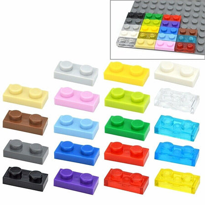 145pcs Thin 1x2 Dots 3023 DIY for Lego Kits Wall bricks Building Blocks Set